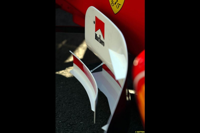 Ferrari side wing. Italian Grand Prix Friday, Monza, Italy. 12 September 2003.