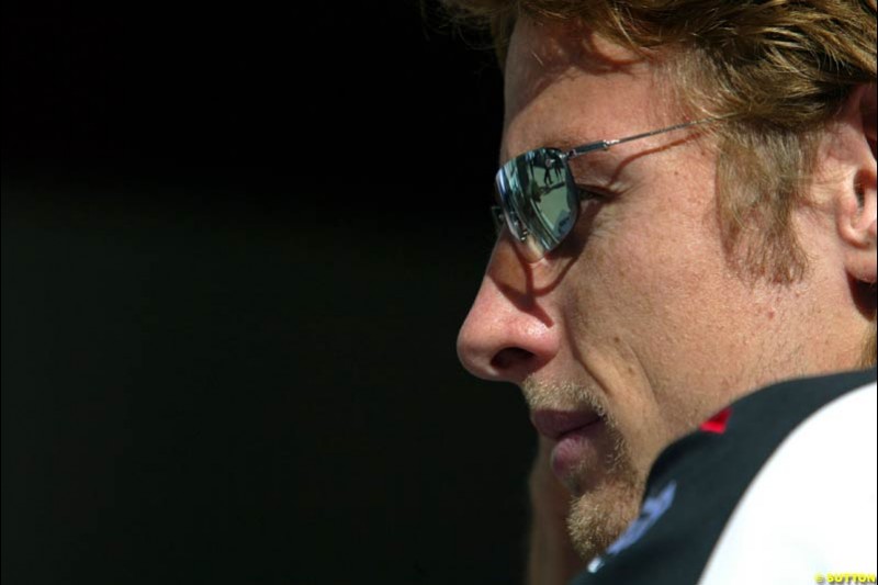Jenson Button. United States GP, Indianapolis Motor Speeway. Thursday, September 25th 2003.