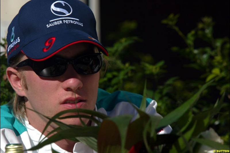 Nick Heidfeld. United States GP, Indianapolis Motor Speeway. Thursday, September 25th 2003.