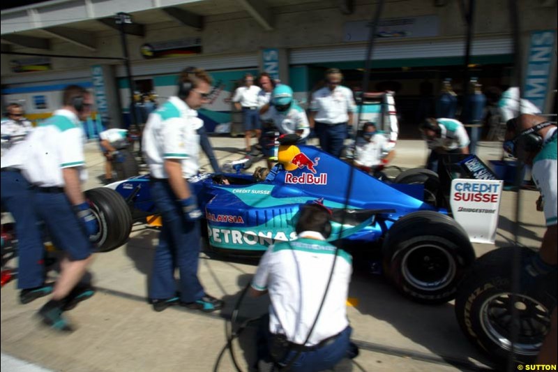 Sauber. United States GP, Indianapolis Motor Speeway. Thursday, September 25th 2003. 
