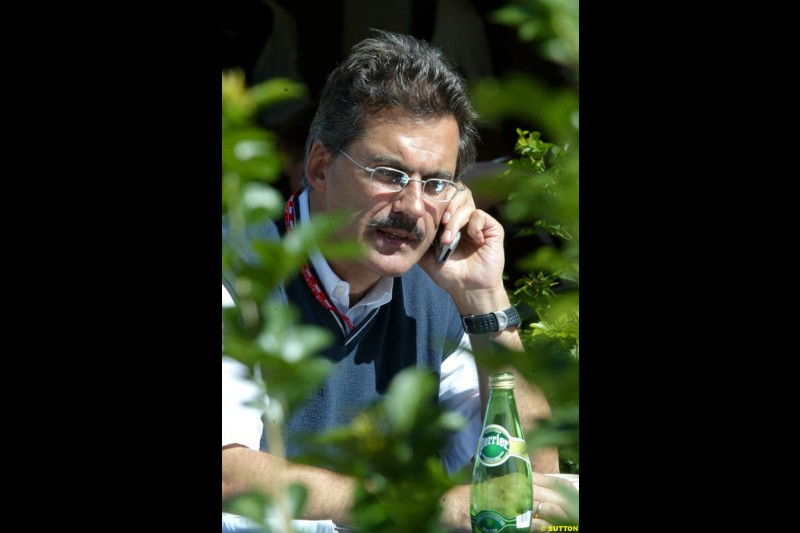 Mario Theissen. United States GP, Indianapolis Motor Speeway. Thursday, September 25th 2003.