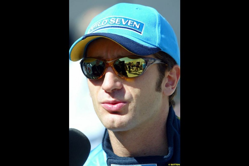 Jarno Trulli. United States GP, Indianapolis Motor Speeway. Thursday, September 25th 2003.