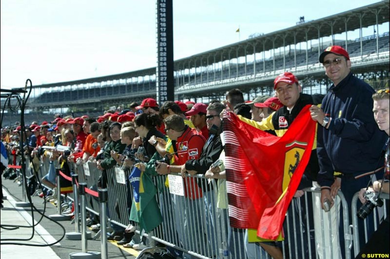 United States GP, Indianapolis Motor Speeway. Thursday, September 25th 2003.