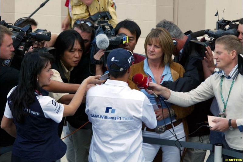 Juan Pablo Montoya. United States GP, Indianapolis Motor Speeway. Thursday, September 25th 2003.