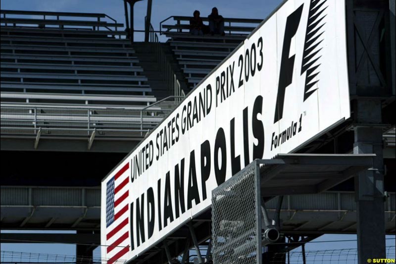 United States GP, Indianapolis Motor Speeway. Thursday, September 25th 2003.