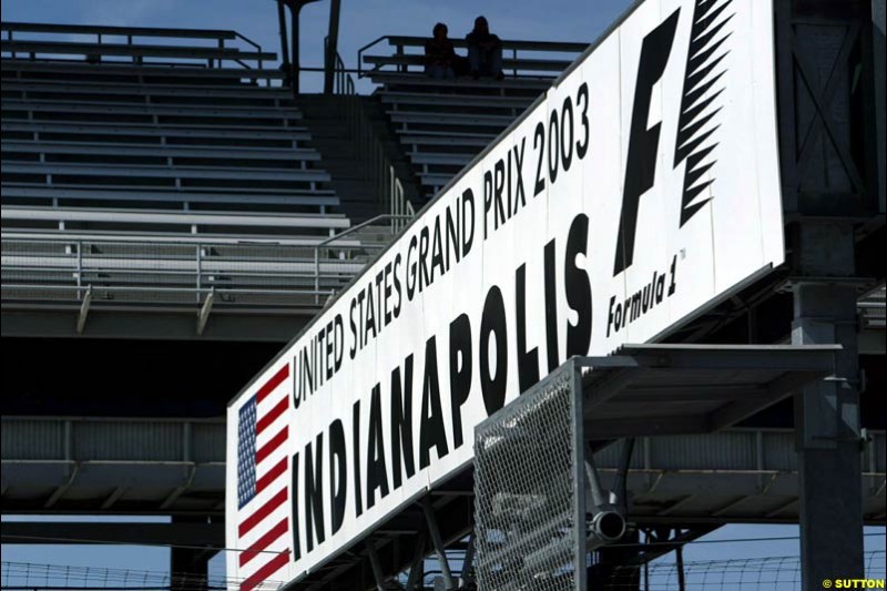 United States GP, Indianapolis Motor Speeway. Thursday, September 25th 2003.
