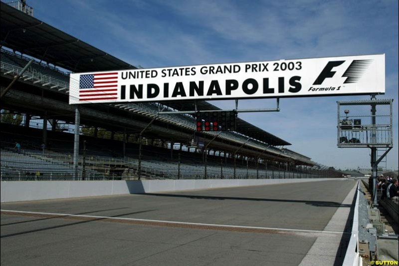 United States GP, Indianapolis Motor Speeway. Thursday, September 25th 2003.