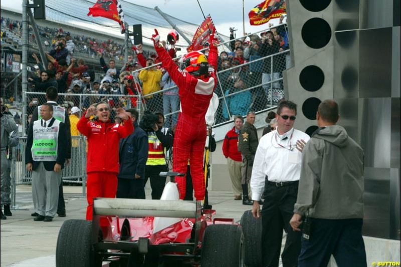 United States GP, Indianapolis Motor Speeway. Sunday, September 29th 2003. 
