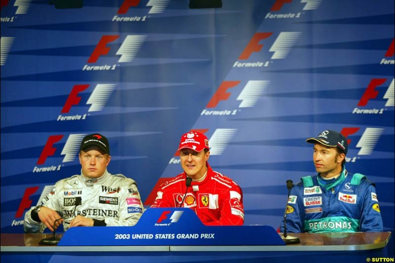 United States GP, Indianapolis Motor Speeway. Sunday, September 29th 2003.