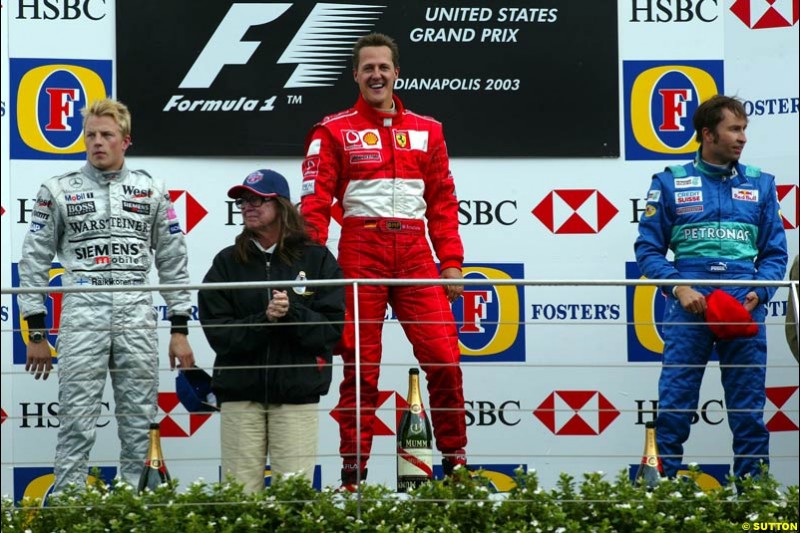 United States GP, Indianapolis Motor Speeway. Sunday, September 29th 2003.