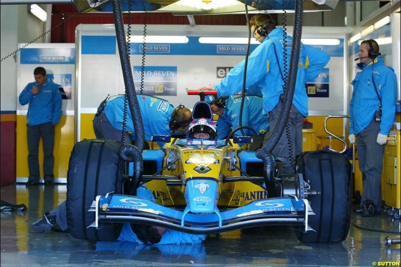 Winter F1 Testing, November 27th 2003, Valencia, Spain.