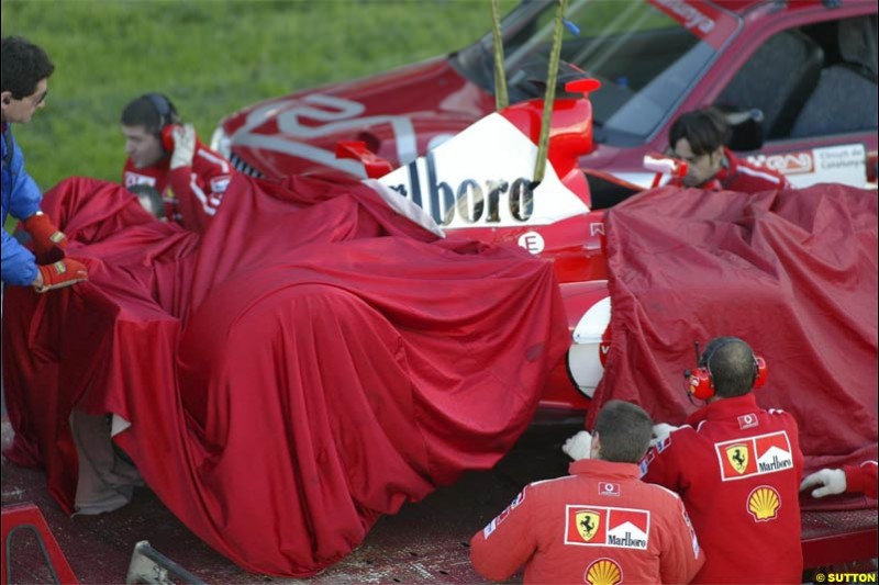 Winter F1 Testing, November 27th 2003, Barcelona, Spain.