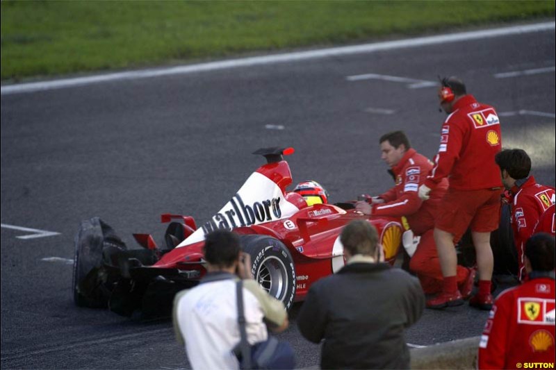 Winter F1 Testing, November 27th 2003, Barcelona, Spain.