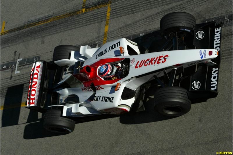 Winter F1 Testing, November 27th 2003, Barcelona, Spain. 
