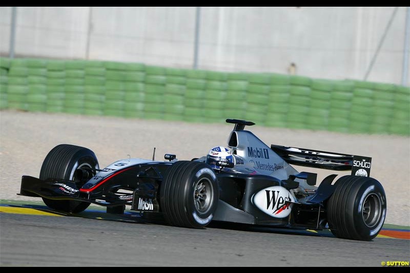 Winter F1 Testing, November 27th 2003, Valencia, Spain.