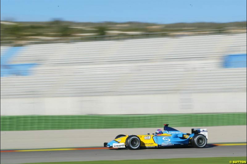 Winter F1 Testing, November 27th 2003, Valencia, Spain.
