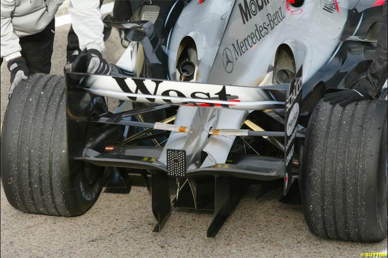 McLaren. Winter F1 Testing, November 26th 2003, Barcelona, Spain.
