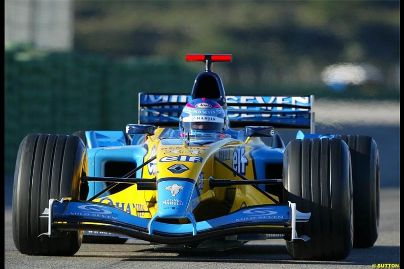 Renault. Winter F1 Testing, November 26th 2003, Barcelona, Spain.