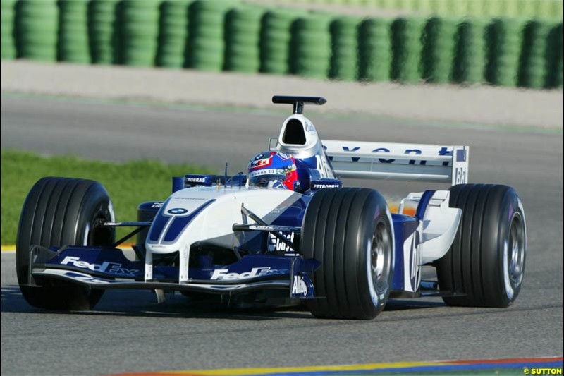Marc Gene, Williams. Winter F1 Testing, November 26th 2003, Barcelona, Spain.