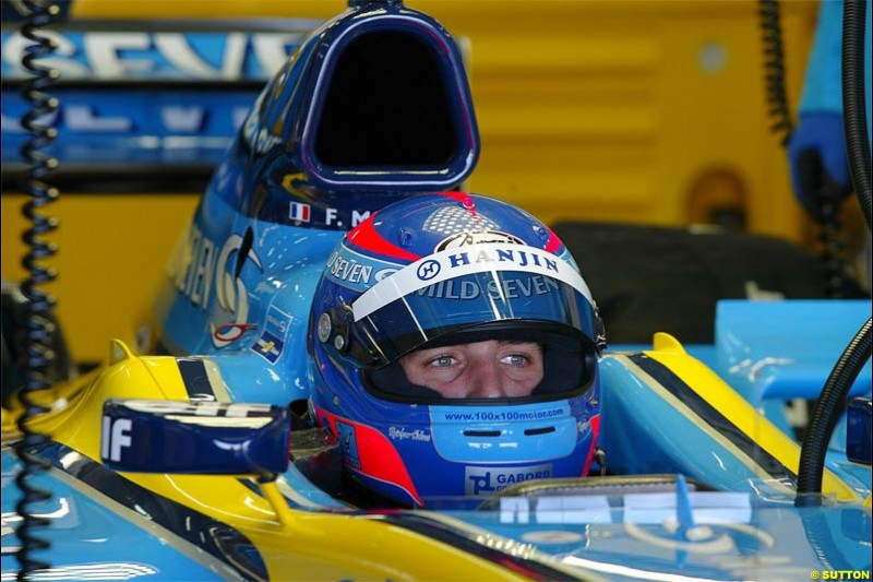 Franck Montagny, Renault. Winter F1 Testing, November 25th 2003, Valencia, Spain.