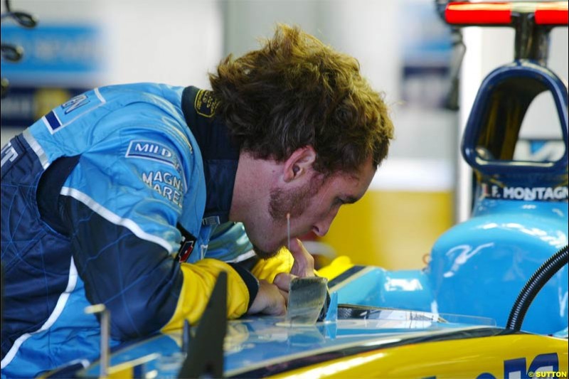 Franck Montagny, Renault. Winter F1 Testing, November 25th 2003, Valencia, Spain.