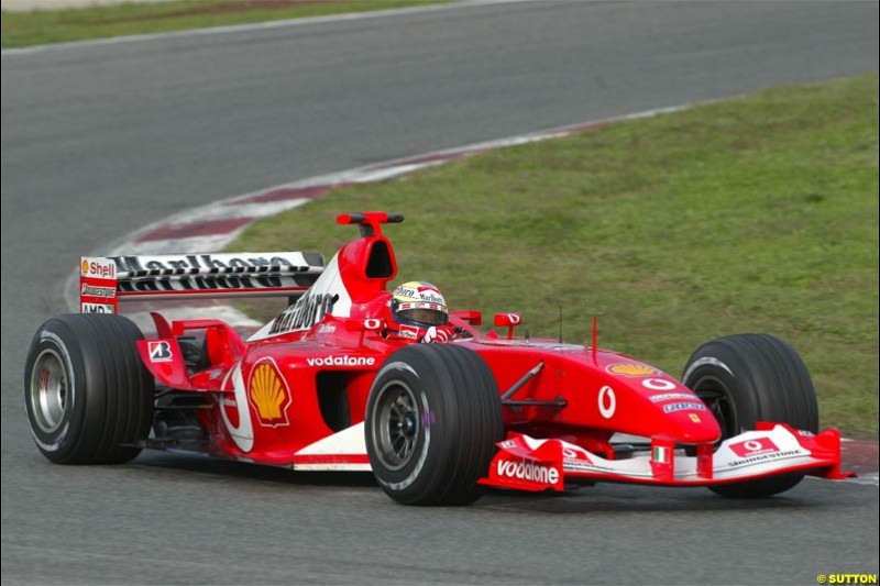 Luciano Burti, Ferrari. Winter F1 Testing, November 25th 2003, Barcelona, Spain.