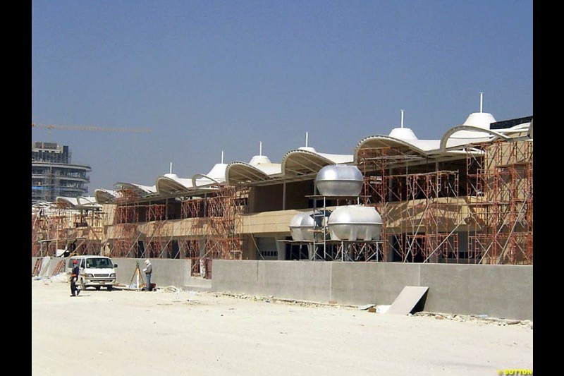 Construction Work at the Bahrain International Circuit, Bahrain, November 2003.