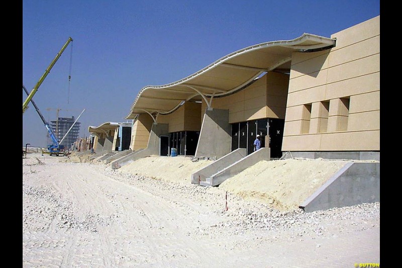 Construction Work at the Bahrain International Circuit, Bahrain, November 2003.