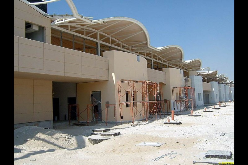 Construction Work at the Bahrain International Circuit, Bahrain, November 2003.