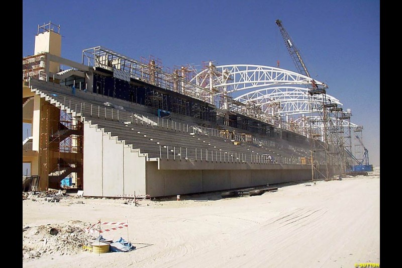 Construction Work at the Bahrain International Circuit, Bahrain, November 2003.