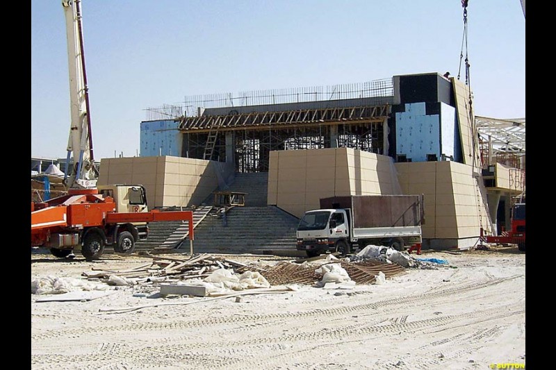 Construction Work at the Bahrain International Circuit, Bahrain, November 2003.