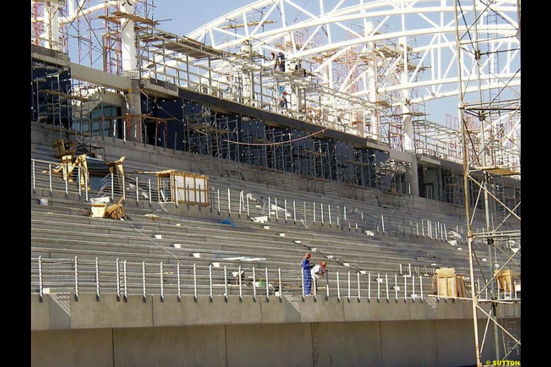 Construction Work at the Bahrain International Circuit, Bahrain, November 2003.