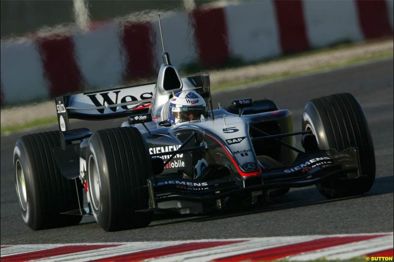 Winter F1 Testing, December 4th, 2003, Barcelona, Spain.