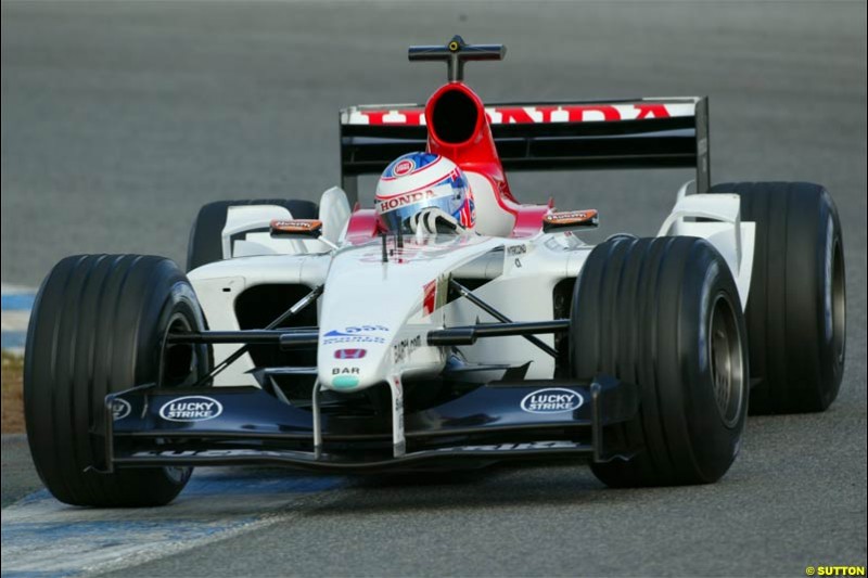 Winter F1 Testing, December 3rd, 2003, Jerez, Spain.