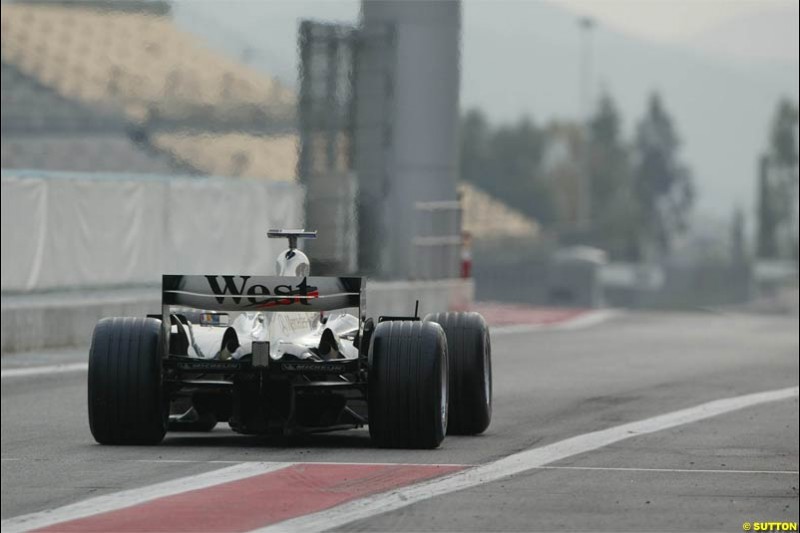 Winter F1 Testing, December 2nd, 2003, Barcelona, Spain.
