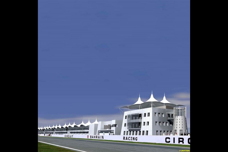 Computer simulation of the new Bahrain venue and track. December 2003