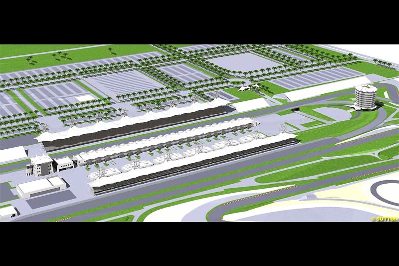 Computer simulation of the new Bahrain venue and track. December 2003