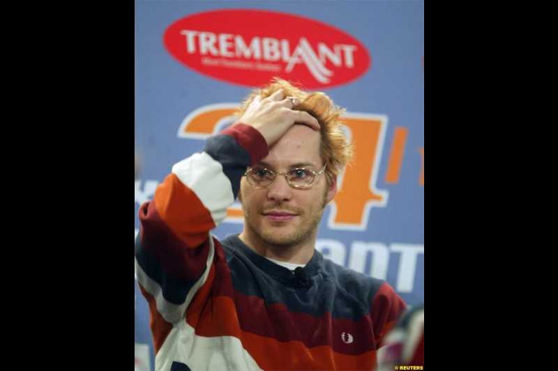 Jacques Villeneuve in a charity skiing event in Mont-Tremblant, Quebec, Canada. December 12, 2003. 