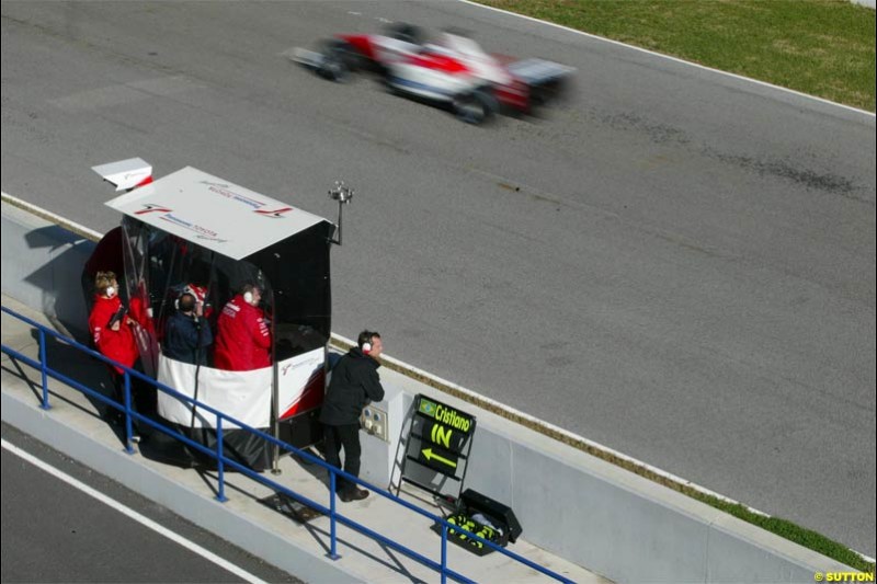 Jerez F1 testing, 9-11 December 2003. 
