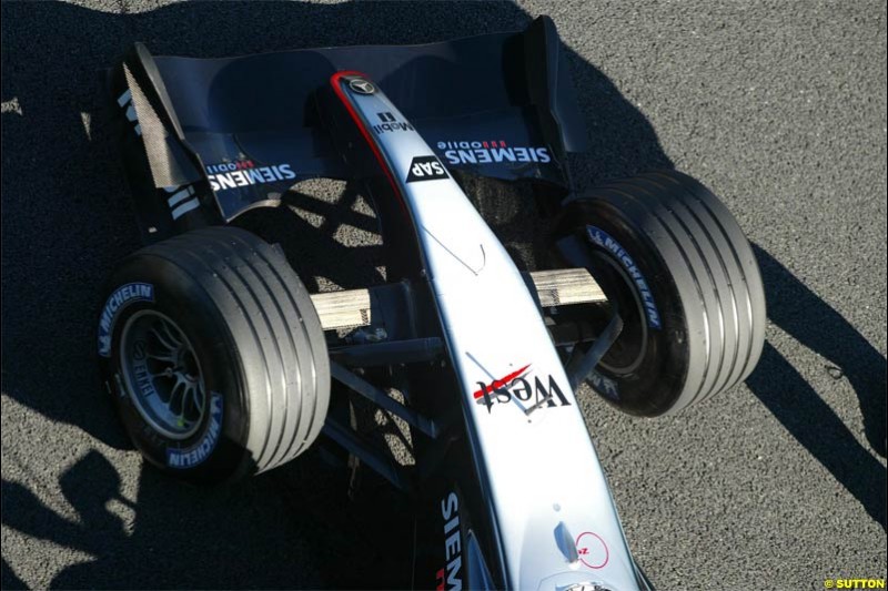 Jerez F1 testing, 9-11 December 2003.