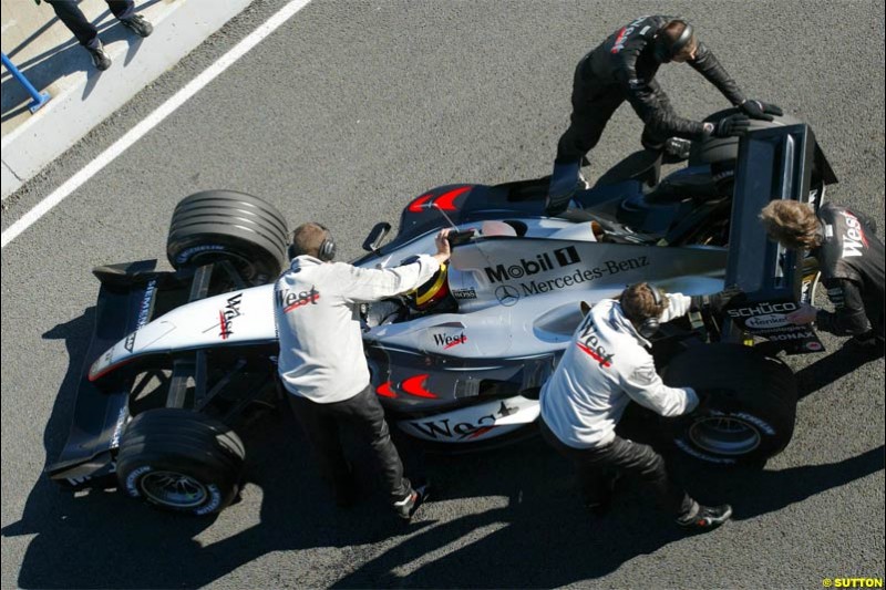 Jerez F1 testing, 9-11 December 2003. 
