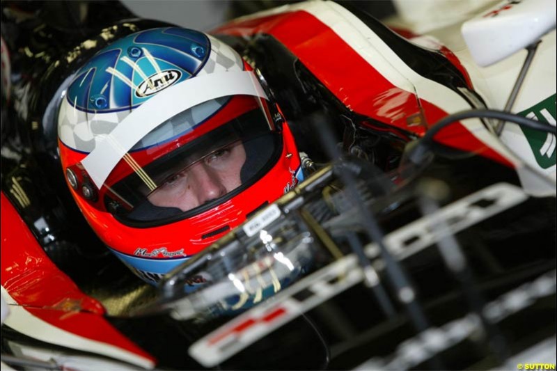 Minardi testing at Vallelunga, Italy. December 11th 2003.
