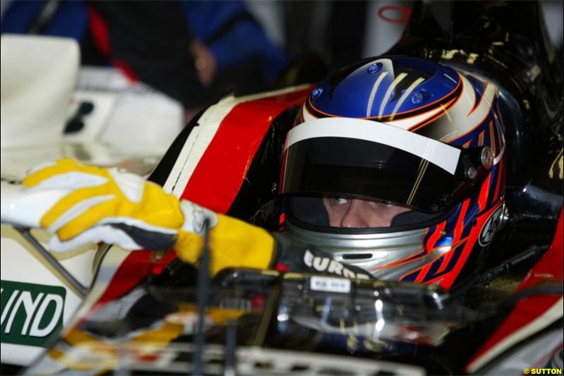 Minardi testing at Vallelunga, Italy. December 11th 2003.