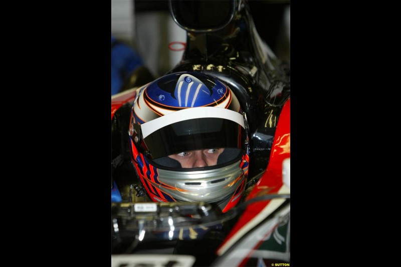 Minardi testing at Vallelunga, Italy. December 11th 2003.