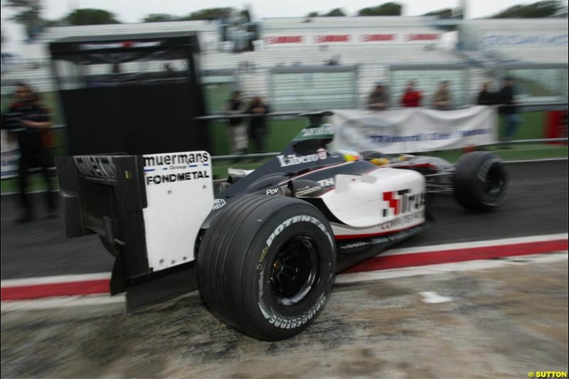 Minardi testing at Vallelunga, Italy. December 11th 2003.