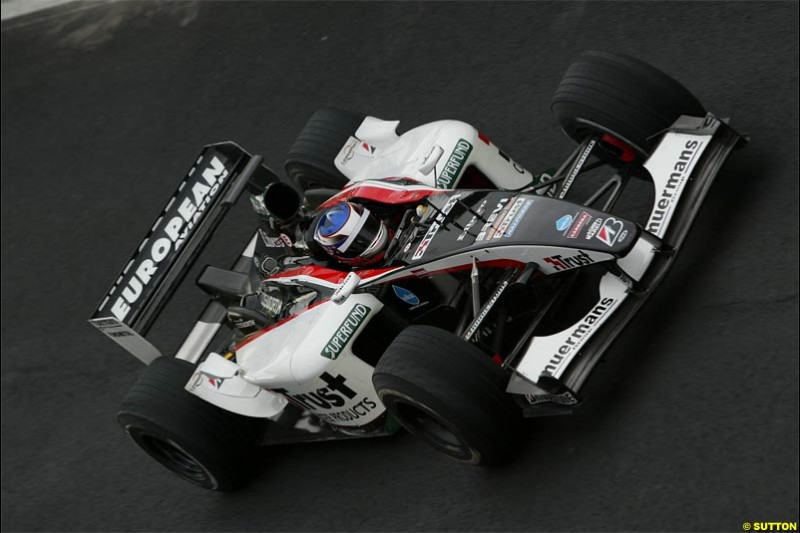 Minardi testing at Vallelunga, Italy. December 11th 2003.