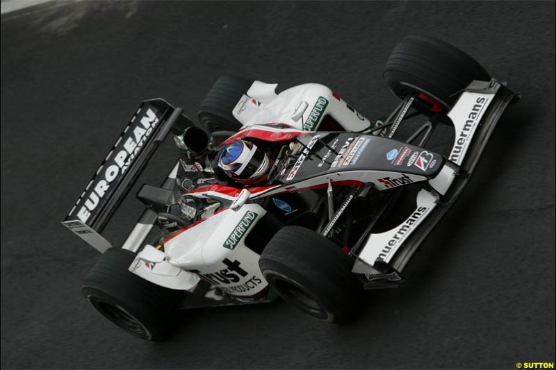 Minardi testing at Vallelunga, Italy. December 11th 2003.
