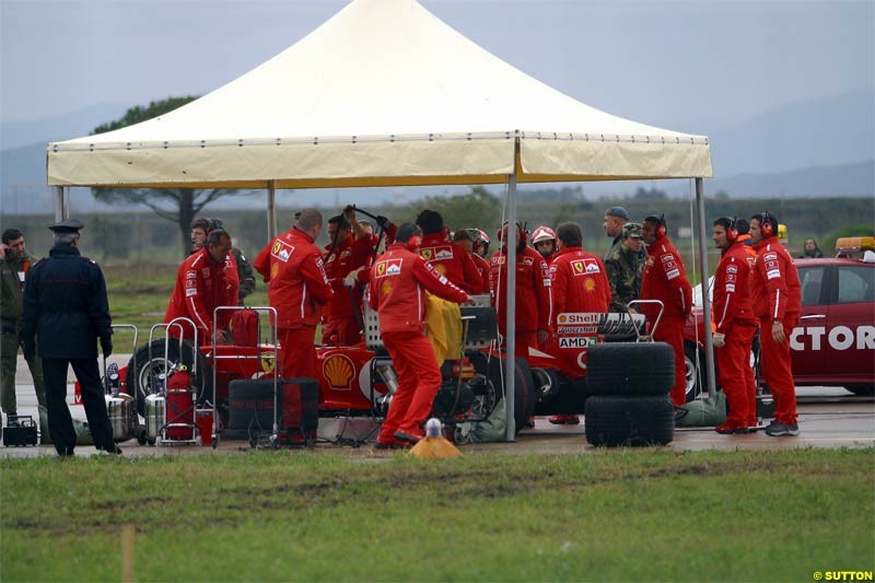 Michael Schumacher Versus Eurofighter, Italy, Thursday 11 December 2003.