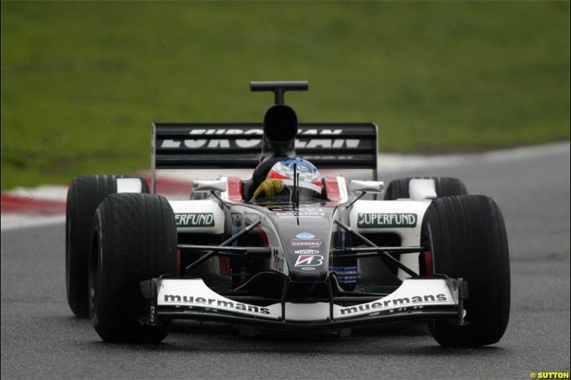 Minardi testing at Vallelunga, Italy. December 10th 2003.