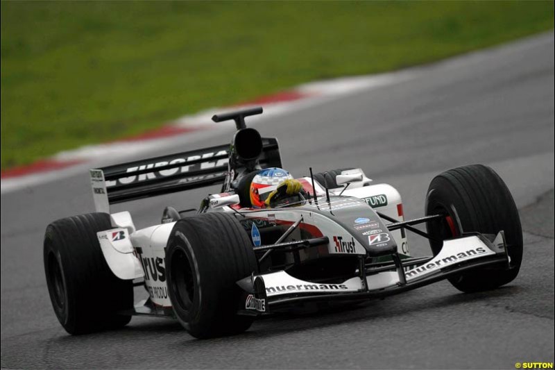 Minardi testing at Vallelunga, Italy. December 10th 2003.